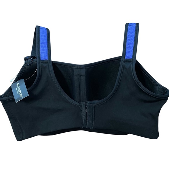 Soma Sports Bra Max Support Contour Underwire Black Royal Blue Size 34D - Picture 2 of 7